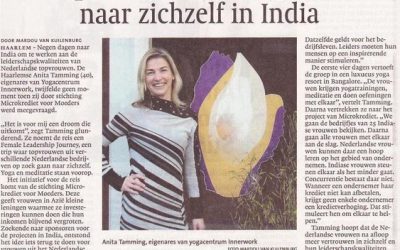 Artikel Haarlem Dagblad: Topvrouwen gaan op zoek naar zichzelf in India